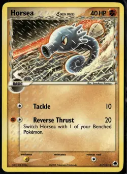 Horsea 31/101 Uncommon Dragon Frontiers LP Pokemon Card - Image 1