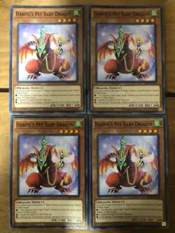 x4 Harpie's Pet Baby Dragon x4 LDS2-EN071 YuGiOh 1st Edition - Image 1