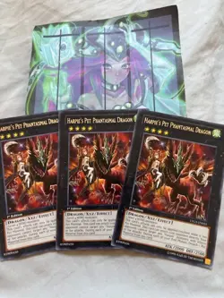 Yugioh 3x Harpie's Pet Phantasmal Dragon LTGY Lord of the Tachyon 1st ED LP-NM - Image 1