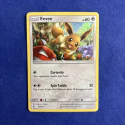 Eevee 48/68 Pokemon TCG Hidden Fates Holo Card - NM - Image 1
