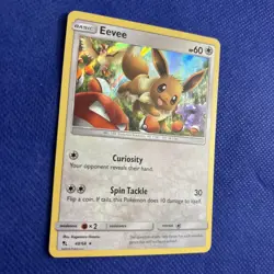Eevee 48/68 Pokemon TCG Hidden Fates Holo Card - NM - Image 2