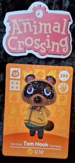 Animal Crossing Nintendo Amiibo Card Tom Nook #203 Special Holo Authentic - Image 1