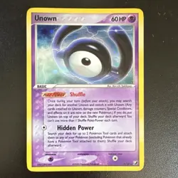 Pokemon Unown Unseen Forces Rare H/28 2005 TCG Card - Image 1