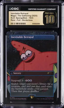 2025 MAGIC: THE GATHERING SLD: SPONGEBOB INEVITABLE BETRAYAL CGC 10 PRISTINE - Image 1