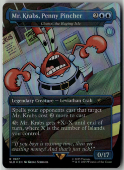 MTG Mr. Krabs, Penny Pincher Foil 1927 SLD Secret Lair Spongebob Squarepants - Image 1