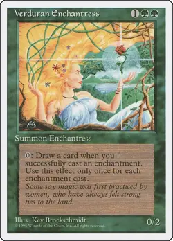 Verduran Enchantress - Fourth Edition Rare Sinlge Magic: The Gathering - Image 1