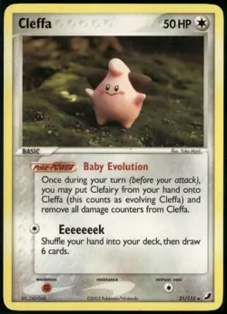 Cleffa 21/115 Rare Unseen Forces NM Pokemon Card - Image 1