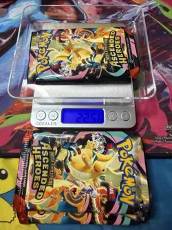 2 VERY HEAVY 22.6g Pokemon Ascended Heroes Booster Packs! GOD PACKSU! - Image 1