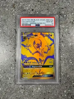 Pokemon TCG Lunala GX SM103a Gold Full Art Black Star Promo PSA 10 GEM MINT - Image 1