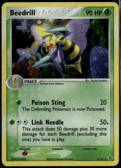 Beedrill 1/112 Holo Rare FireRed & LeafGreen MP Pokemon Card - Image 1