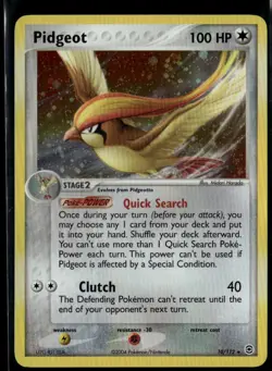 Pidgeot 10/112 Holo Rare FireRed & LeafGreen MP Pokemon Card - Image 1