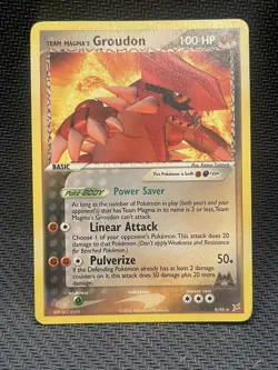 Pokemon TCG Team Magma's Groudon 9/95 Team Magma VS Team Aqua Non Holo Rare - Image 1
