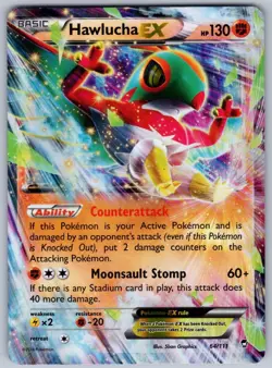 Hawlucha EX 64/111 (HP) - XY - Furious Fists - Ultra Rare - Pokemon TCG - Image 1