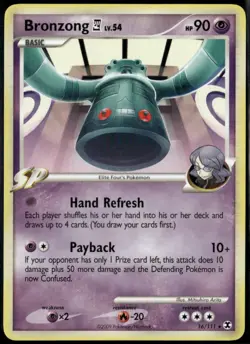 Bronzong E4 16/111 Rare Rising Rivals LP Pokemon Card - Image 1