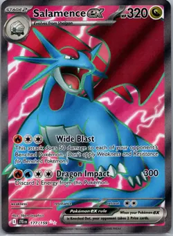 Salamence ex 177/159 SV09: Journey Together Pokemon TCG Ultra Rare NM - Image 1