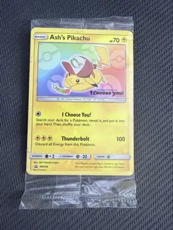 Sealed NM-Mint Ash's Pikachu - SM108 - Promo - SM Black Star Promo Pokemon - Image 2