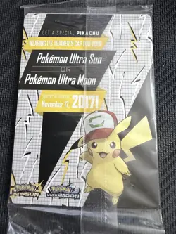 Sealed NM-Mint Ash's Pikachu - SM108 - Promo - SM Black Star Promo Pokemon - Image 4