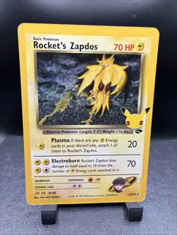 Rocket's Zapdos 15/132 Pokemon Celebrations: 25th Anniversary Holo NM - Image 1