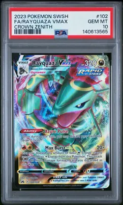 Pokemon Rayquaza VMAX 102/159 Crown Zenith Holo PSA 10 - Image 1