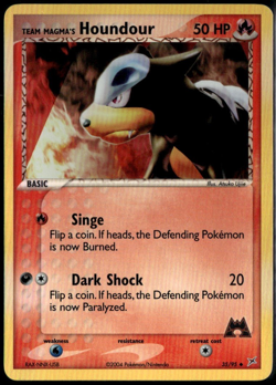 Team Magma's Houndour Reverse Holo 35/95 ex Team Aqua vs Team Magma NM Pokemon - Image 1
