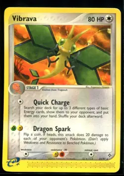 Vibrava Rare - ex Dragon 22/97 2003 NM Pokemon - Image 1