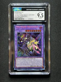 CGC 9.5 ERROR Yugioh The Dark Magicians LDS3-EN090 Secret MISALIGNED STAMP! - Image 1