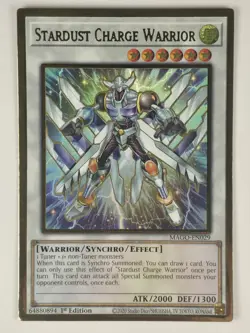 Stardust Charge Warrior - MAGO-EN029 - Premium Gold Rare 1st Edition - Yugioh - Image 1