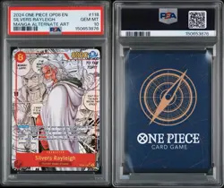 One Piece CCG Silvers Rayleigh MANGA ALT ART PSA 10 Op08-118 ENGLISH - Image 3
