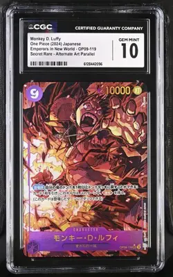 CGC 10 ONE PIECE Monkey D. Luffy OP09-119 SEC Emperors New World Jap - Image 1