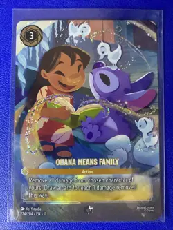 OHANA MEANS FAMILY Action ENCHANTED! Disney Lorcana WINTERSPELL 224/204 - Image 5
