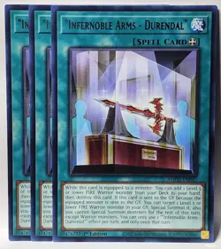 Yugioh x3 "Infernoble Arms - Durendal" AMDE-EN042 Rare 1st Edition - Image 1