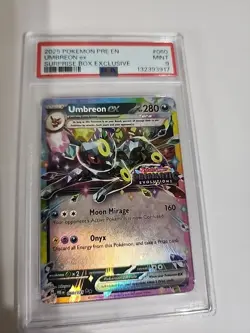 2025 Prismatic Evolution Umbreon Stamped Surprise Box Exclusive 060/131 PSA 10 - Image 1