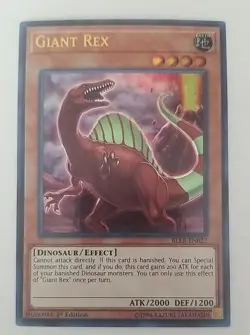 YUGIOH TCG GIANT REX BLLR-EN027 ULTRA 1ST EDITION NM - Image 1