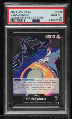 2023 One Piece Card Game: Wings of Captain OP06 L Gecko Moria PSA 10 GEM MT - Image 1