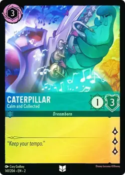 Disney Lorcana CATERPILLAR CLAM and COLLECTED 141/204 COLD FOIL Rise Floodborn - Image 1