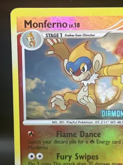 POKEMON DIAMOND & PEARL MONFERNO LV.18 56/130 HOLO RARE 2007 CARD STAGE 1 - Image 3