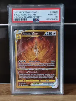 Pokemon TCG Arceus VSTAR Crown Zenith Card GG70/GG70 PSA 10 - Image 1