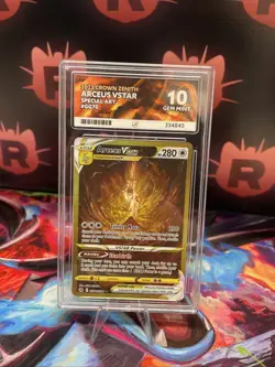 Pokemon TCG Arceus Vstar Special Art #GG70 Crown Zenith Ace Graded Gem Mint 10 - Image 1
