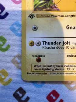 Pikachu 1st Edition Shadowless 58/102 Base Set Pokemon Card Rare MP - Image 2
