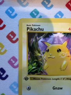 Pikachu 1st Edition Shadowless 58/102 Base Set Pokemon Card Rare MP - Image 3