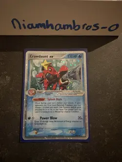 Pokemon Crawdaunt ex EX Holon Phantoms Holo Rare EX Stage 1 110HP 99/110 Card - Image 1