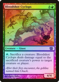 Bloodshot Cyclops FOIL 8th Edition NM Red Rare MAGIC GATHERING CARD ABUGames - Image 1