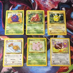 Jungle Vintage Pokemon Non Holo Unlimited Card Lot 6 Cards Old Sets Rare #5 - Image 1