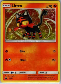 Litten SM23 Holo SM Promos - Pokemon Card - NM - Image 1