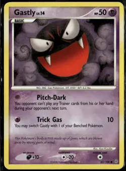 Gastly 62/100 Common Stormfront LP Pokemon Card - Image 1