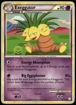 Exeggutor 18/123 Rare HeartGold & SoulSilver LP Pokemon Card - Image 1