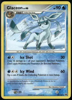 Glaceon 20/100 Rare Majestic Dawn NM Pokemon Card - Image 1