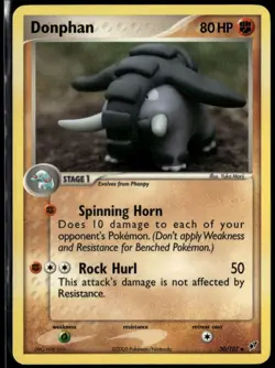 Donphan 30/107 Uncommon Deoxys NM Pokemon Card - Image 1