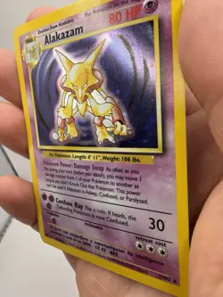 🔥Alakazam Holo 1/102 – Base Set – Vintage Pokemon Card NM 🔥 - Image 3