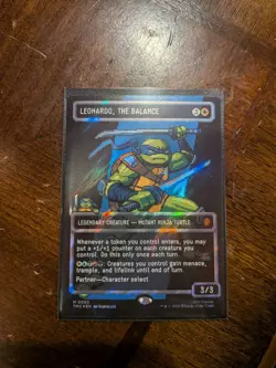 Leonardo, The Balance pixel Foil Legendary Creature MTG TMNT Card - Image 1